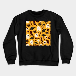 Colourful orange halloween pattern Crewneck Sweatshirt